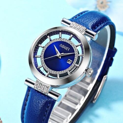 OUBAOER Top Brand Ladies Quartz Wristwatch Business Watches Women Fashion Clock Watch Gift For Women Relogio Feminino