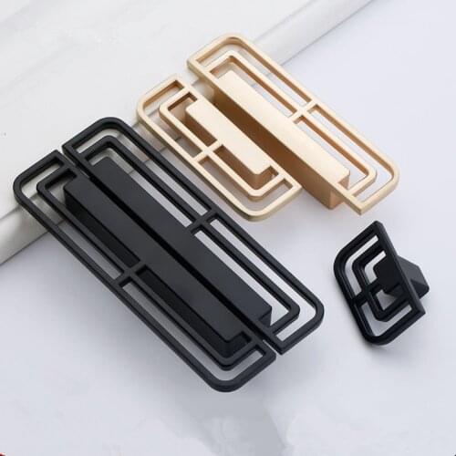 Black Gold Handles for Cabinet Drawer Knobs Furniture Kitchen Handle Cupboard Pulls Furniture Door Hardware