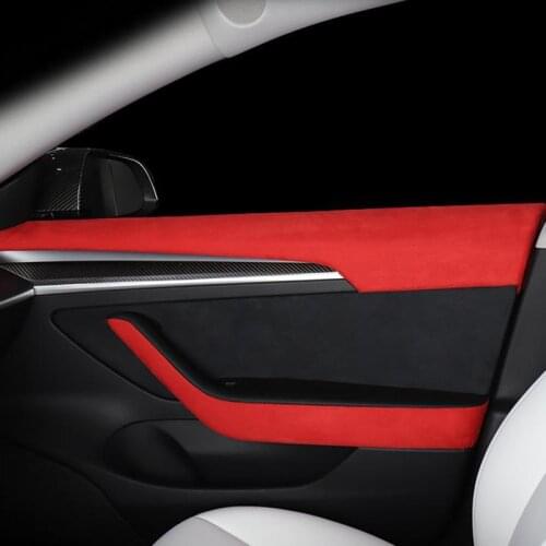 For 2021 Model 3 Suede Fur Interior Modified Anti-dirty And Scratch-resistant Fuzzy Protective Pad