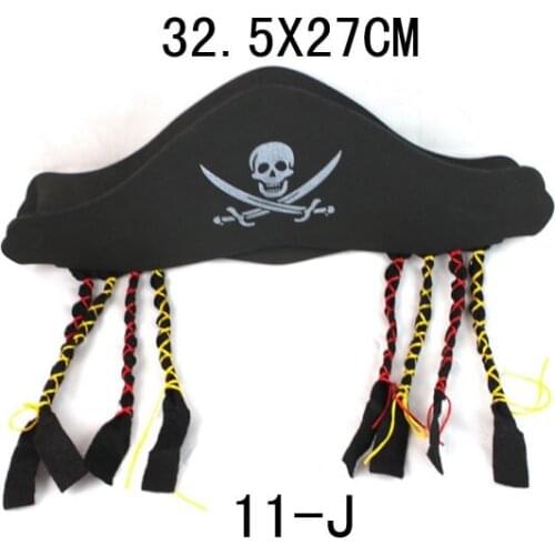 Adult Child Halloween Pirate Captain EVA Cap Hat Costume Cosplay Party Props Accessory Skull Printed For Men Women Kid Boys Girl