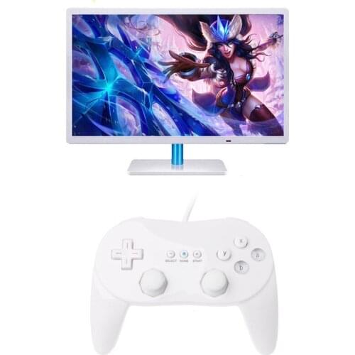 Classic Wired Game Controller Gaming Remote Pro Gamepad Control For Wii B85B
