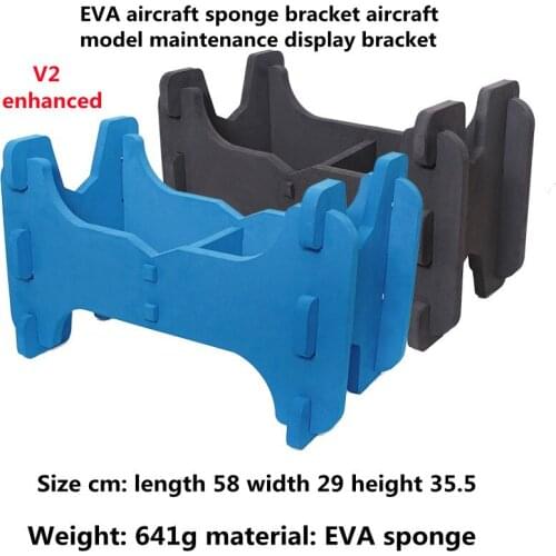 RC Aircraft Bracket EVA Sponge Removable Placement Mount Black/Blue for RC Fixed Wing V2