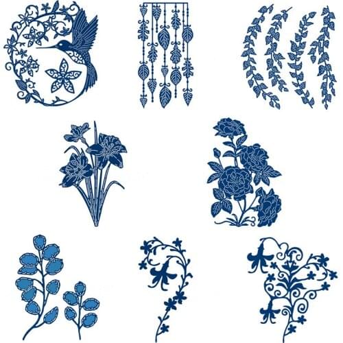 Bird Flowers Leaves Grass Metal Cutting Dies For DIY Scrapbooking Embossing Decorative Crafts Supplies Cards Making New 2019