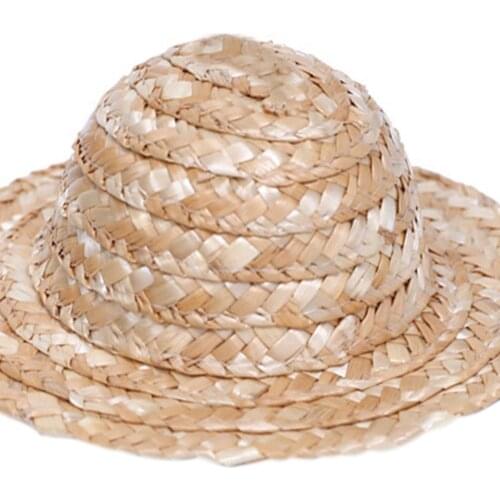 Fashion Beach Round Straw Hat Accessories For 1:3 Dolls Dress Up