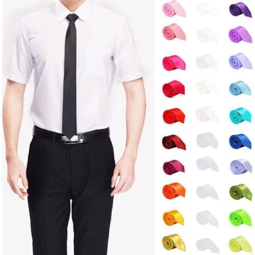 MEN ADULT Neckties Color NEW Ties Neck Tie Fashion Wholesale 5cm Tie Solid Accessories Cravat Wedding Business Gift AB58