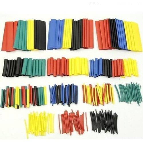 164pcs Heat Shrink Tube Kit Shrinking Assorted Polyolefin Insulation Sleeving Heat Shrink Tubing Wire Cable 8 Sizes 2:1 s