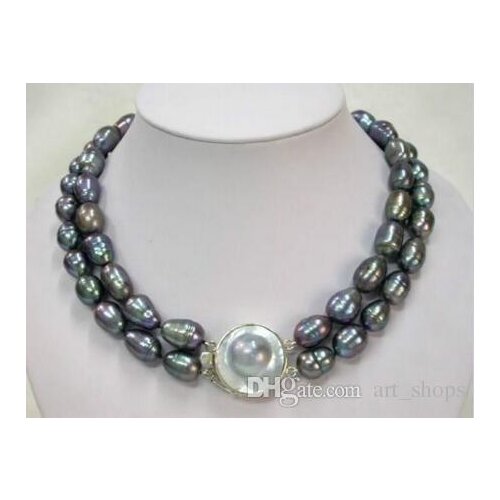 Naturel 11-13mm perle de tahiti collier 17 "-18" LL002 >>> free shipping