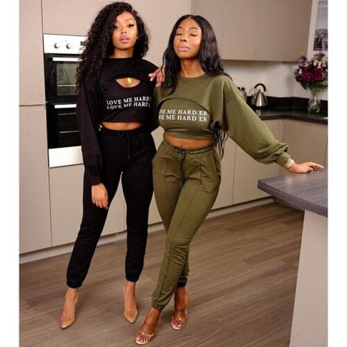 European and American autumn and winter new casual womens wear casual vest trousers womens wear three sets