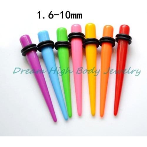 New Products Neon Acrylic Ear Taper Stretcher Expander Flesh Tunnel Plug Colorful 1.6-10mm Popular Earring Jewelry Kit Fancy