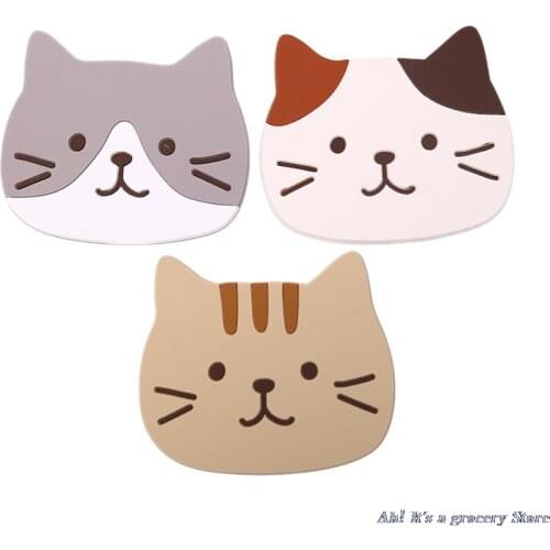 Cute Cat Table Placemat Waterproof Bowl Pad Heat Insulation Milk Coffee Coaster 1 Pc