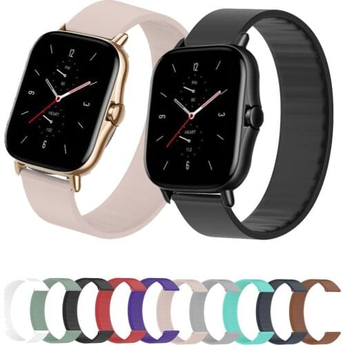 Elastic Loop Silicone 20mm WatchSrap For Huami Amazfit GTS 2 / 2e / Mini / Bip U Bip S Smart Wristbands Bracelet sport Watchband