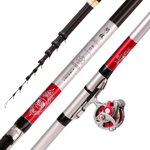 Carbon Front-end Fishing Pesca 5.2m 6.3m 7.2m Telescopic Spinning Fishing Rod 2 Position Long Sections Rock Fishing Canne Peche
