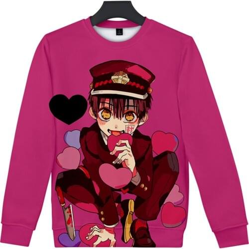 Toilet Binding Hanako Boys and Girls Long Sleeve Hoodie Harajuku Sportswear Mens / Womens Branded Clothes 3D Sweatshirts