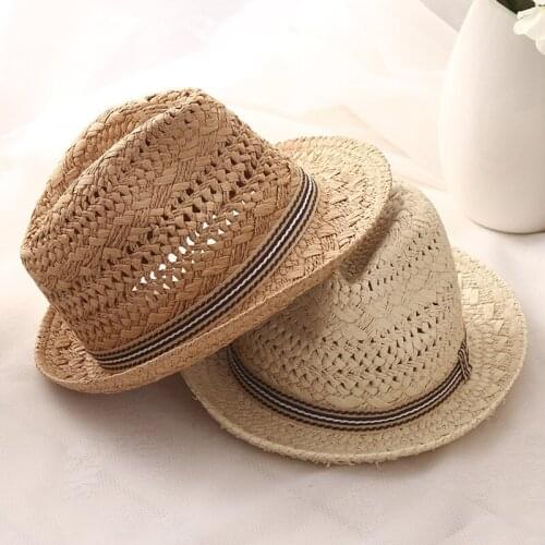 Women Raffia Straw Hat Summer Sun Hat Men Hat Beach Boho Cap