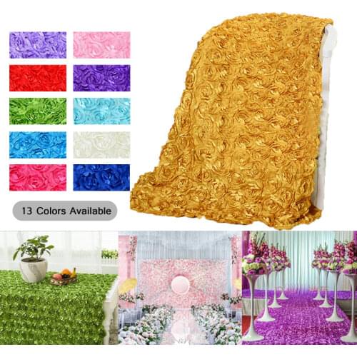 1.4mx5yard ) Wedding decoration 3D rose flower fabric wedding carpet party background DIY decoration home DIY decor