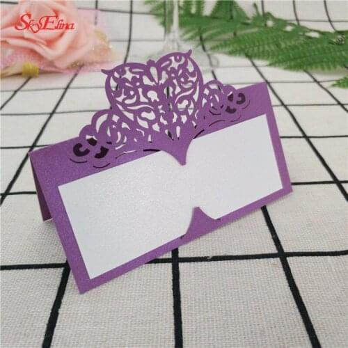 10pcs Creative Heart shape Seat card Laser Cut name card Wedding Place card Table Decoration Party birthday Supplies 6zSH871