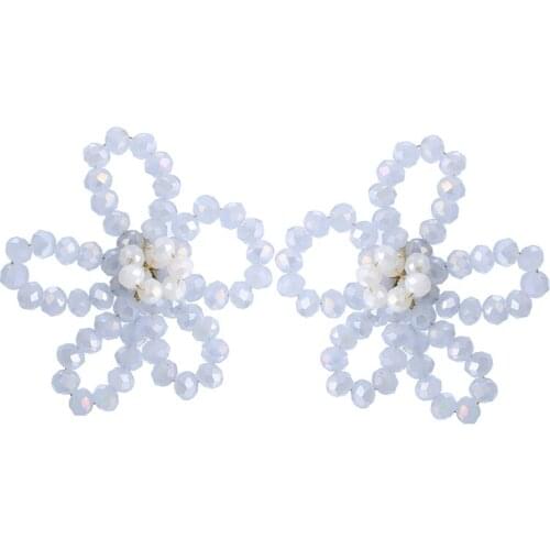 ONYSS 2021 Trend Earrings For Women Fashion Acrylic Top Luxury Flowers Korean Simple Statement Stud Earrings