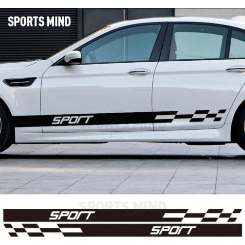 3 Pairs SPORTS MIND Sport Waist line Waterproof vinyl reflective Car Styling sticker Decal exterior accessories For All car