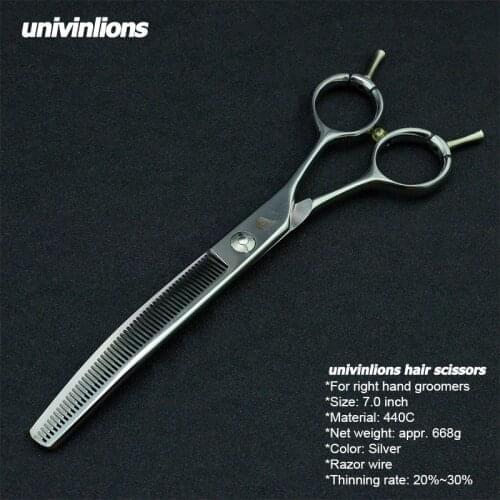 7" Down Curved Thinning Shears Pet Dogs Gromming Scissors Sharp Edge Animals Cat Downward Thinning Scissors Barber Cutting Tools
