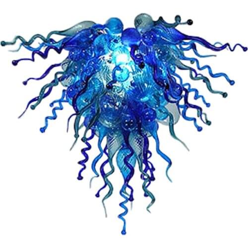 Free Shipping Cheap Modern Art Murano Blue Cystal Chandelier