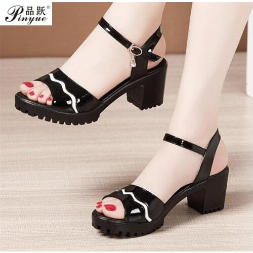 Heel Sandals Women Shoes 2021 Summer High Heels Sandals Ladies Platform Sandals OL Office Sandal Shoes Plus Size 32-43