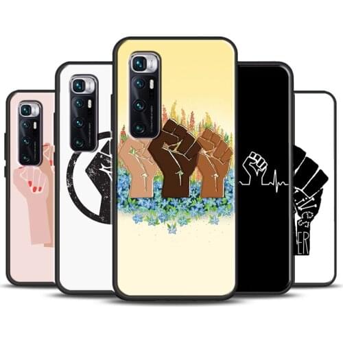 Black Lives Matter Power Fist Case For Xiaomi Mi Note 10 Lite Mi 9T 10T Pro Mi 11 Ultra Cover For POCO X3 Pro F3 M3 Pro