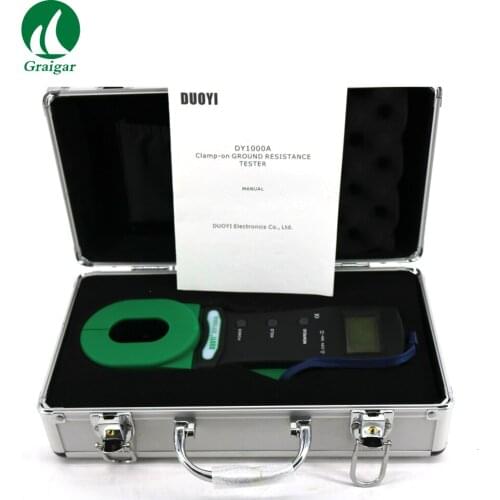 Digital DY1000A Digital Clamp-on Ground Resistance Tester Measurements from 0.01Ohm to 1000Ohm