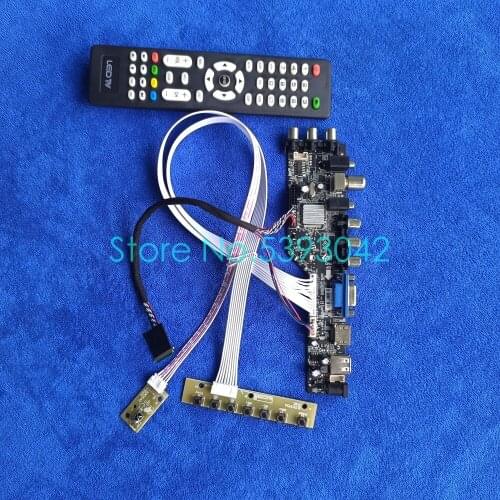 Fit LP173WD1 (TL)(P4)/(TL)(P5)/(TL)(P6) DVB-C LCD panel VGA USB 1600*900 40Pin LVDS signal digital 3663 controller card kit