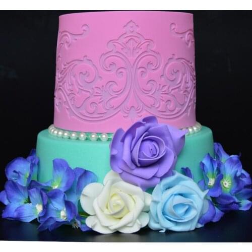 Hot Sale Lace Silicone Mats Fondant Cake Border Decoration Silicone Lace Mold Antique Embossed Lace Mat