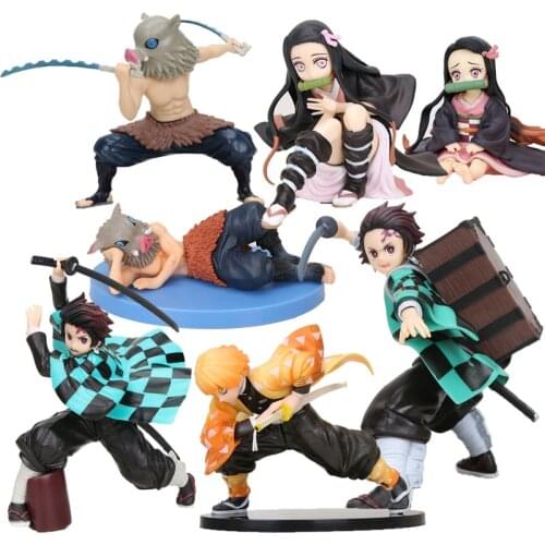 10-18cm Demon Slayer Figure toy Tanjirou Nezuko Demon Slayer Kimetsu no Yaiba Kamado Nezuko ichiban KUJI Ver.PVC Figure Toys