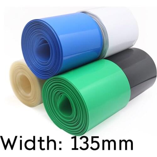 Width 135mm (Diameter 85mm) Lipo Battery Wrap PVC Heat Shrink Tubing Insulated Case Sleeve Protection Cover Flat Pack Colorful