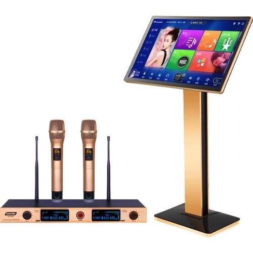 22" Wifi Touch Screen 8TB HDD Karaoke Player with Wireless Microphone AI Function Professional KTV Machine