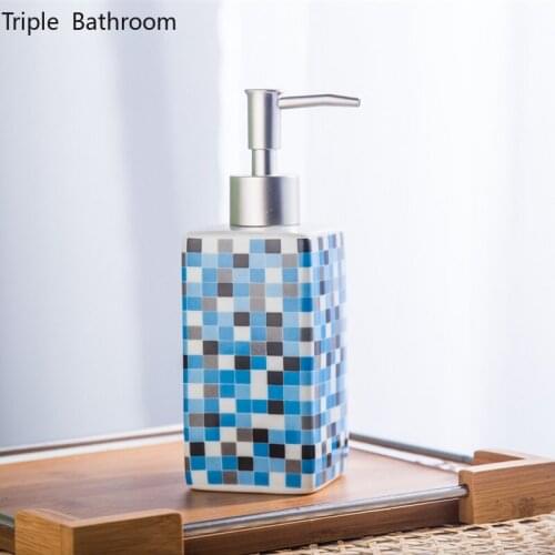 400ml Ceramics Liquid Lotion Bottle Container Shampoo Shower Gel Dispenser Wristband Hand Dispenser Bathroom Accessories