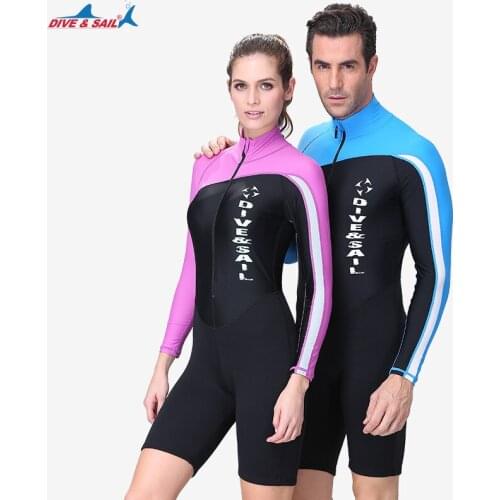 2021 new diving suit men and women one-piece surfing wetsuit long-sleeved sunscreen couple snorkeling warm surfing suit