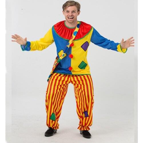 Clown Cosplay Costumes Clown Dance Costume Halloween Carnival Funny Party