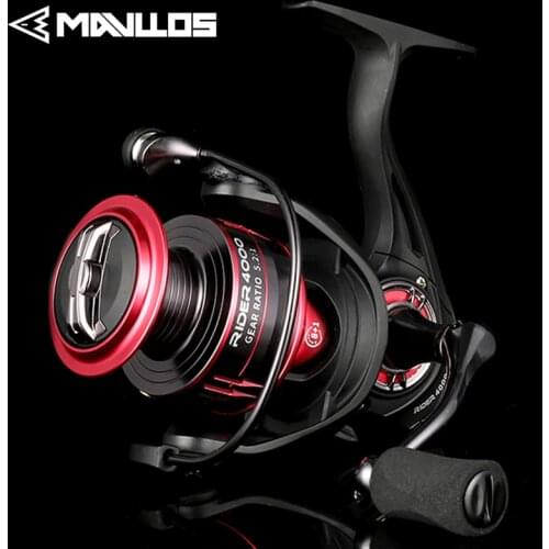 Mavllos 2021 Power Handle Saltwater Spinning Reel 1000 6000 8+1BB 5.2:1 10kg Max Drag Metal Spool Carp Spinning Fishing Reel