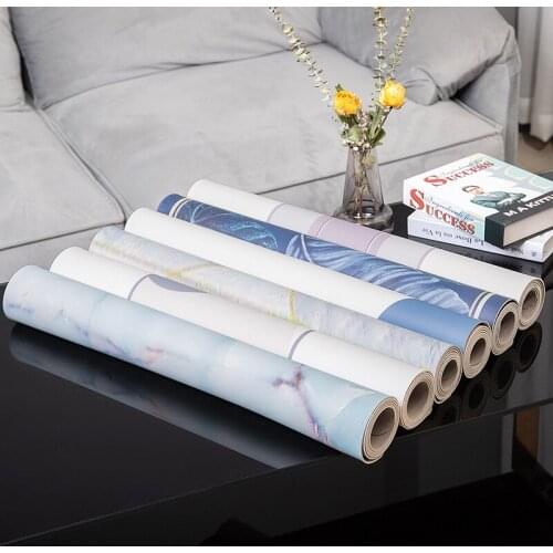 Marble Pattern Oil-Proof Table Mat Waterproof PU Leather Suede Desk Mat Computer Mousepad Large Gamer Keyboard Mouse Pad