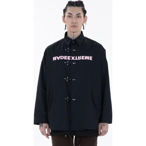 Japanese Streetwear Harajuku Long Sleeves Shirt Men