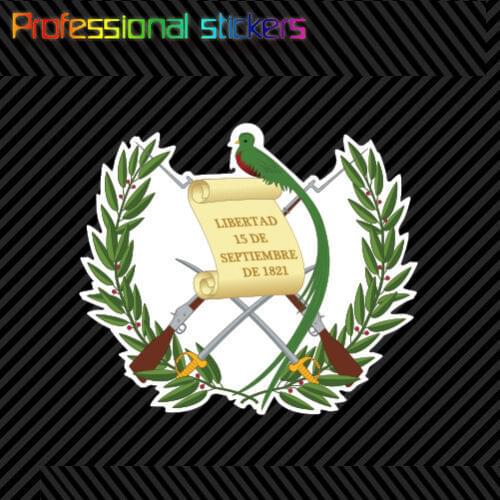Guatemalan Coat of Arms Sticker Decal Self Adhesive Vinyl Guatemala Flag GTM GT Stickers for Cars, Bicycles, Laptops, Motos