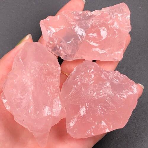 Natural Pink Rose Quartz Crystal Stone Rock Chips Lucky Healing Natural Stones and Minerals Health Decoration