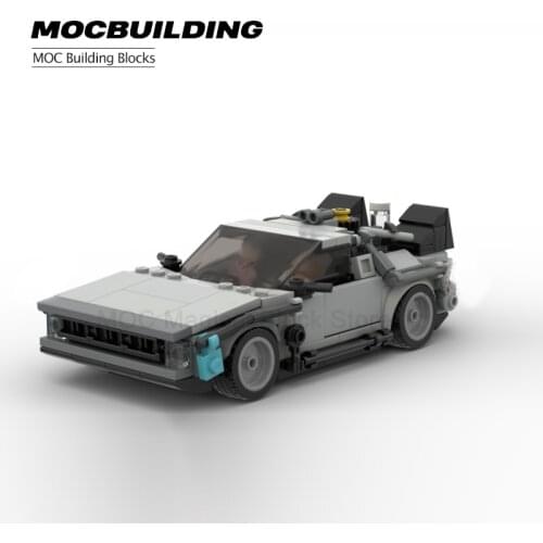 Back To The Future 1985 Machine Technical Building Blocks Racing Movie Time Travel MOC-58776 Sports Car Model Bricks Kids Gift