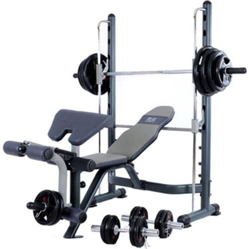The new multifunctional safety track squat rack barbell weight bench bench press home fitness equipment Smith machine