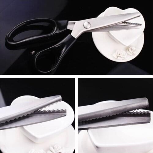 Stainless Steel Zig Zag Scissor For Fabric High Quality Dressmaking Tailor Leather Fabric Pinking Shear Sharp Upholstery Tool