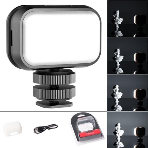 Ulanzi VL28 Ultra Mini Rechargable LED Video Light Adjustable Vlog Light 6500K for Youtube Selfie Live Type-C Charging Light