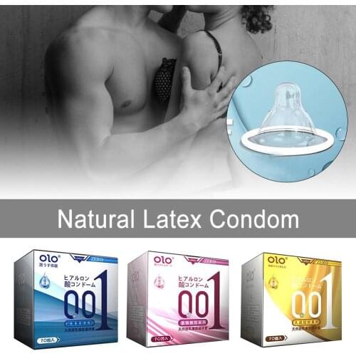 10pcs/ Box OLO Hyaluronic Acid Condom Ultra-thin Granules Delayed Shaped Sex Condom Adults Thin Sex Toys Vanilla
