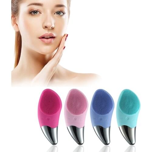 Handheld Facial Cleansing Instrument Sonic Vibration Face Massage Brush Washing