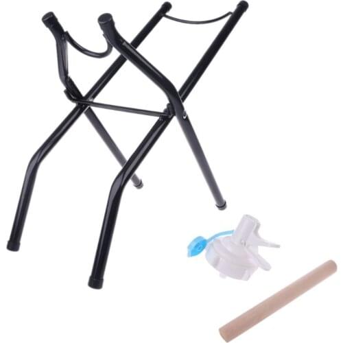 Foldable 5 Gallon Water Bottle Jug Dispenser Cooler Stand Rack Holder With 55mm Nozzle Valve Wooden Stick Set G5GB