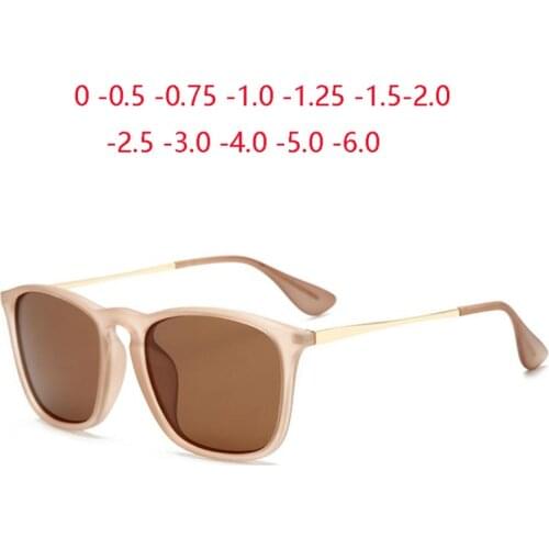 Hot New Women Oval Prescription Sunglasses Men Polarized Colorful Lenses Driving Sunglasses Diopter 0 -0.5 -0.75 -1.0 To -6.0