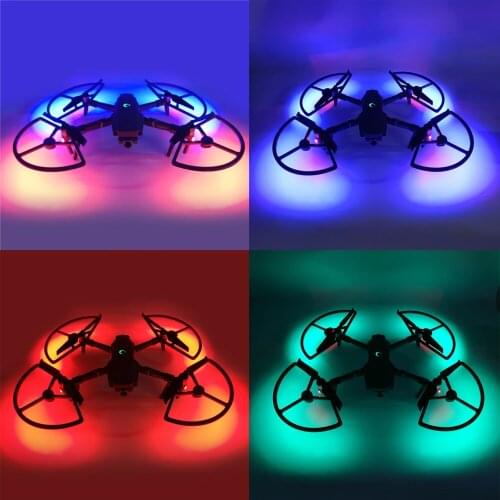 8743F LED Propeller Guards with Landing Gears Stabilizers Accessory for DJI MAVIC 2 PRO/ ZOOM Drone