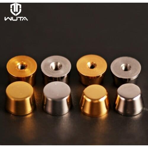 WUTA 2Pcs 8mm/10mm High Quality Stainless Steel Bucket Mushroom Cone Punk Spike Screw Back Stud/Rivet Foot Nail Round Bucket Nai